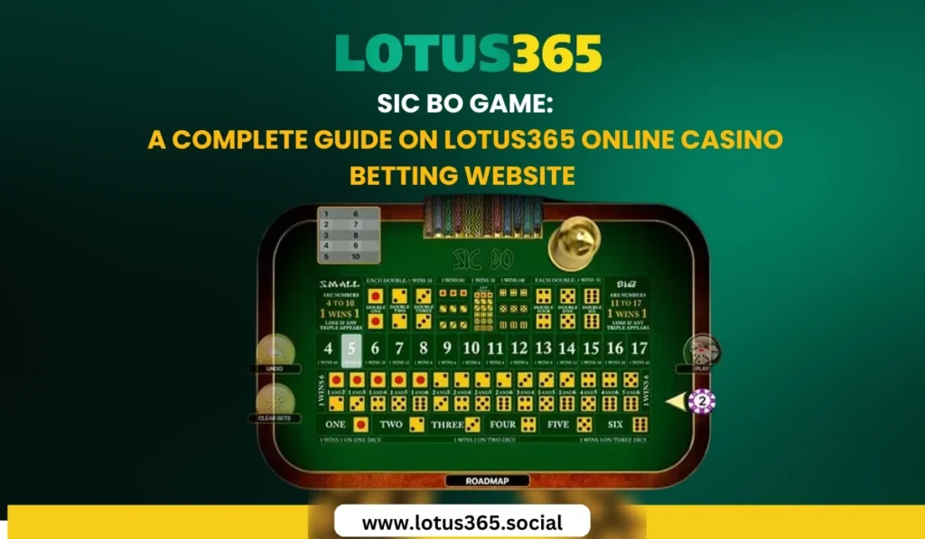 Sic Bo Game A Complete Guide on Lotus365 Online Casino Betting Website